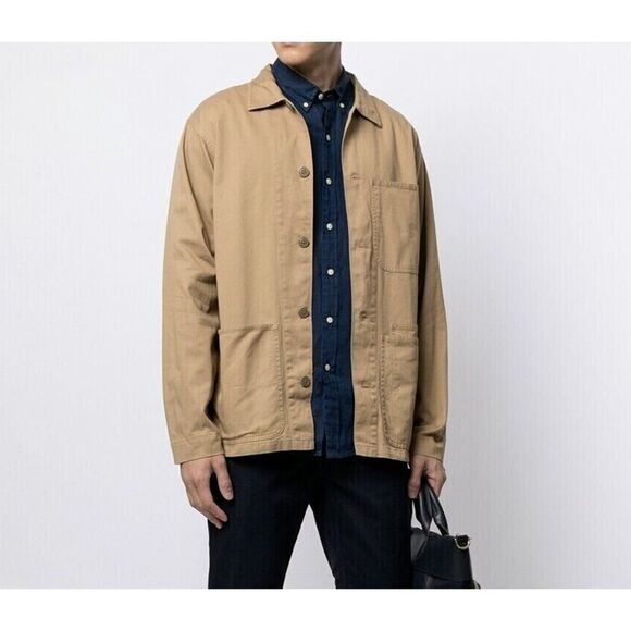 Polo Ralph Lauren Men Sz XL Luxury Beige Classic Fit Twill Utility Overshirt $19 - Picture 9 of 9